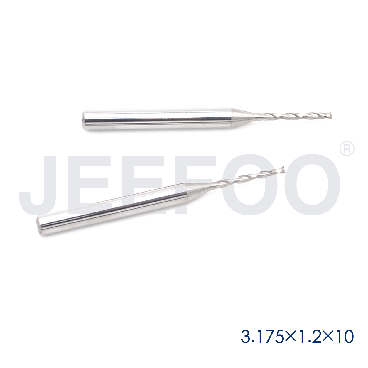 3.175x1.2x10 double flute CNC cutting tool