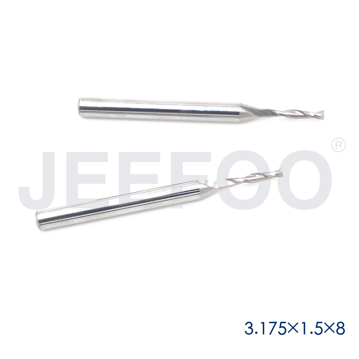 3.175x1.5x8 double flute CNC cutting tool