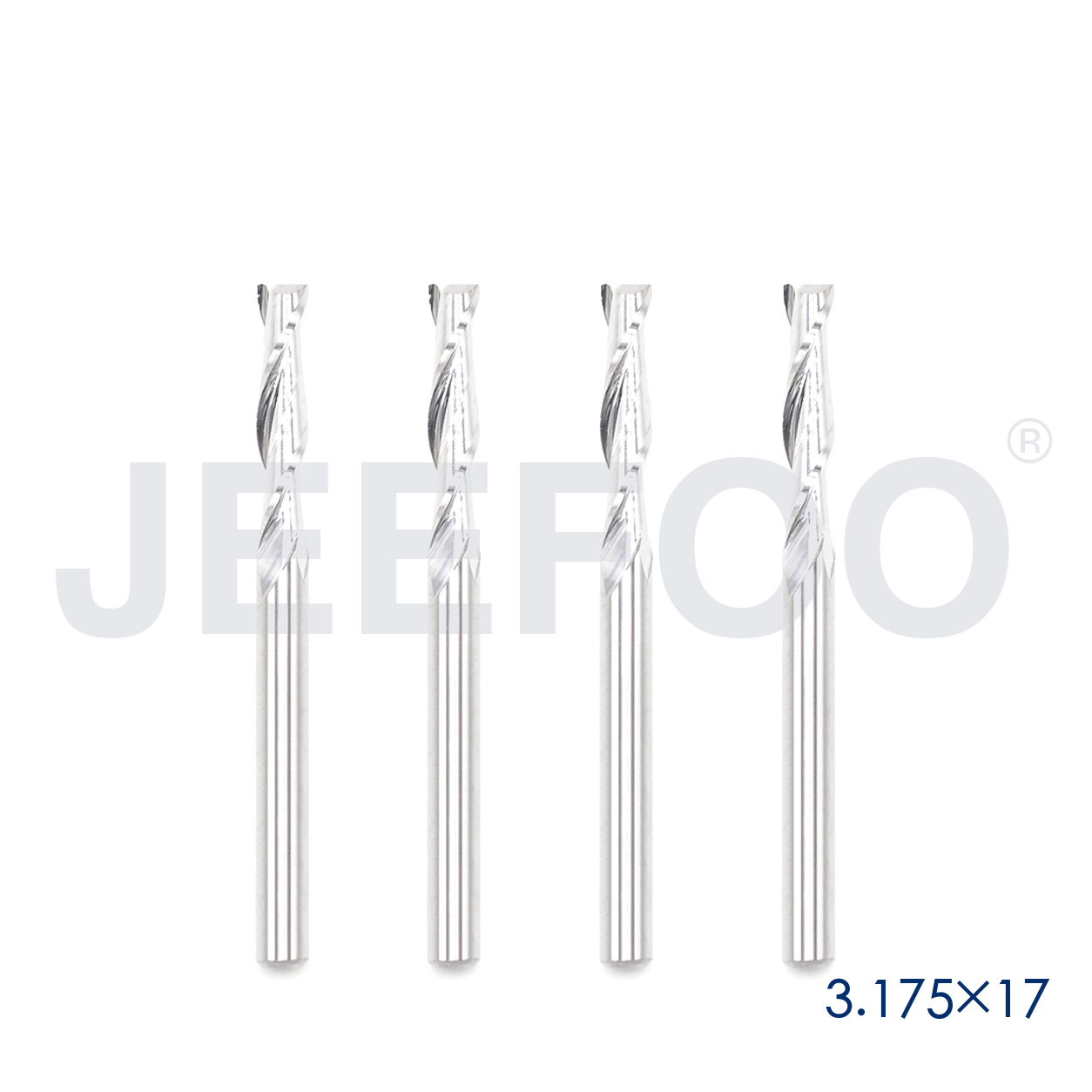 3.175x17 Two Spiral Flute Bits solid carbide end mill