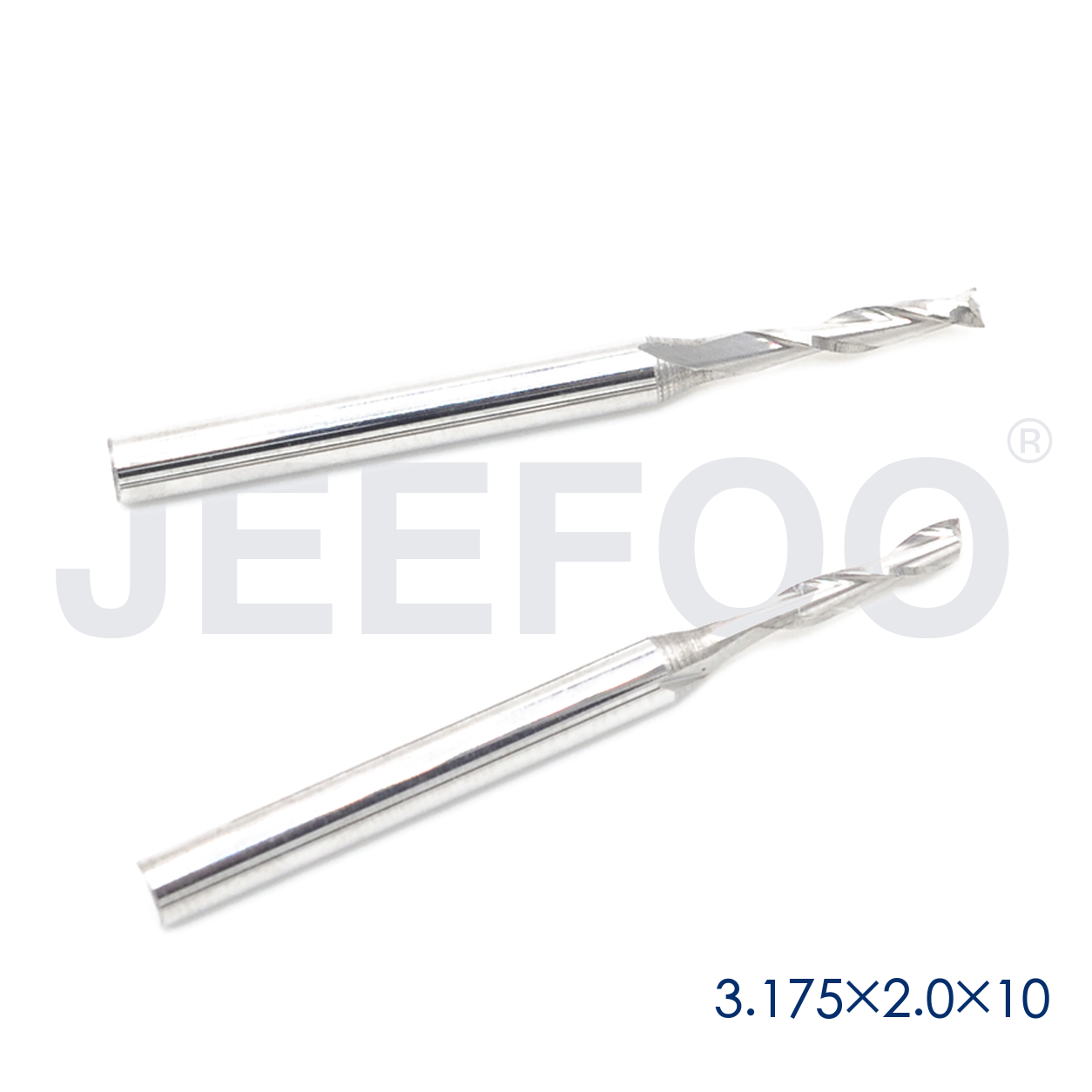 3.175x2.0x10 double flute CNC cutting tool