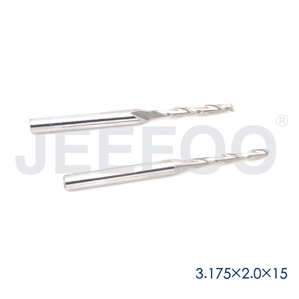 3.175x2.0x15 double flute CNC cutting tool