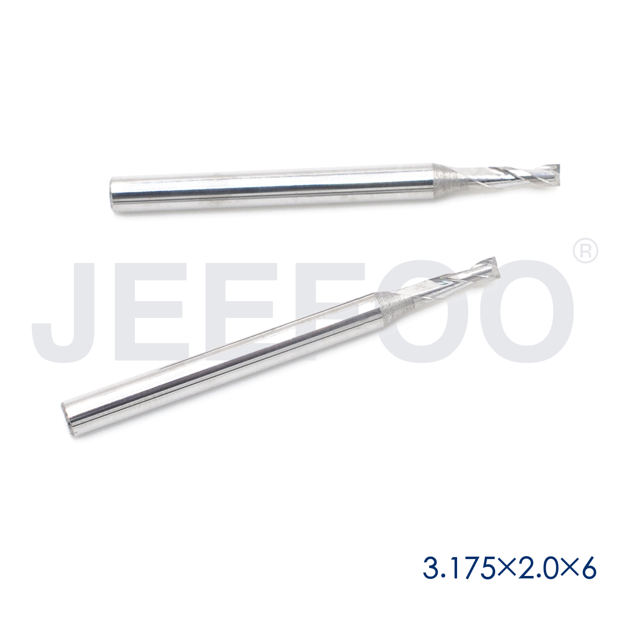 3.175x2.0x6 double flute CNC cutting tool
