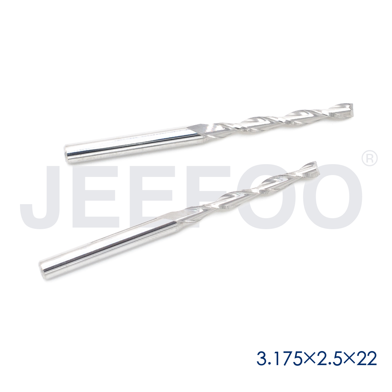 3.175x2.5x22 double flute CNC cutting tool