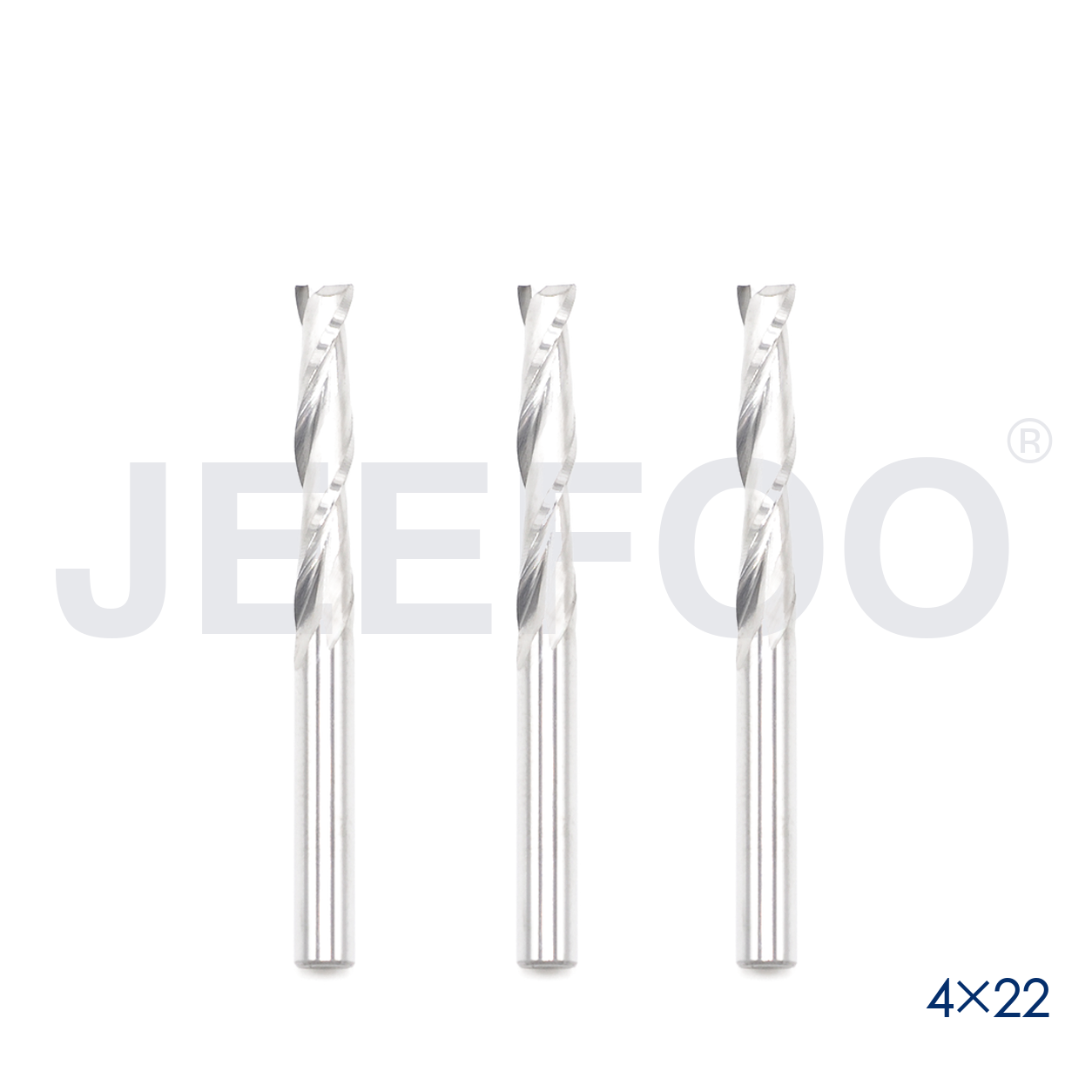 4x22 Two Spiral Flute Bits solid carbide end mill