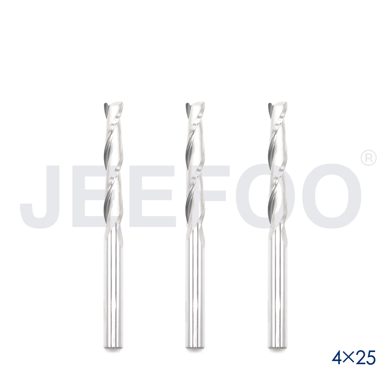 4x25 Two Spiral Flute Bits solid carbide end mill