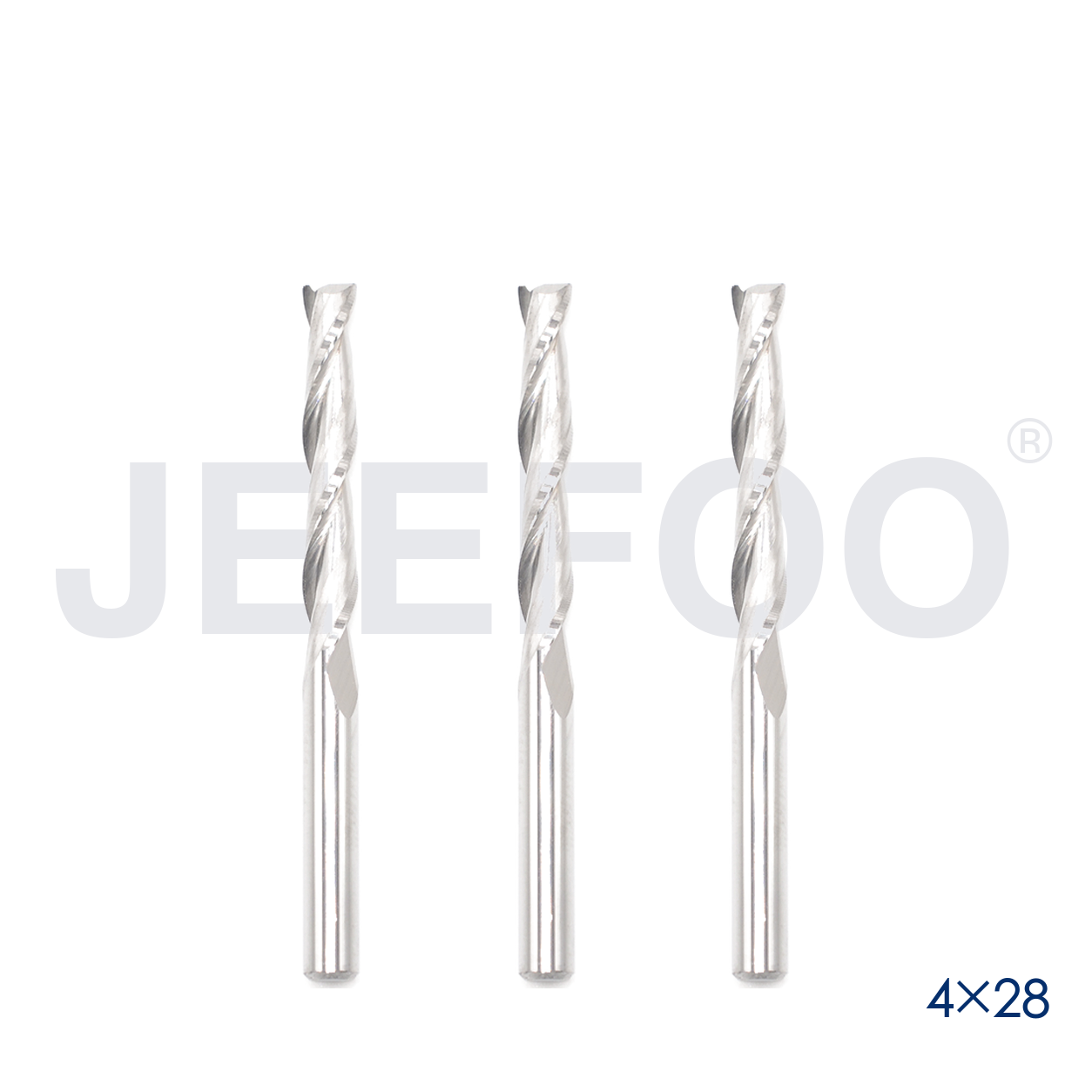 4x28 Two Spiral Flute Bits solid carbide end mill