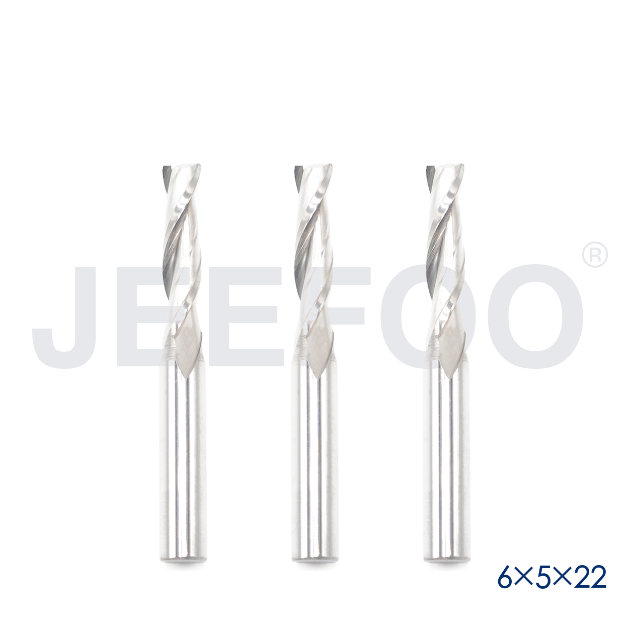 6x5x22 Two Spiral Flute Bits solid carbide end mill