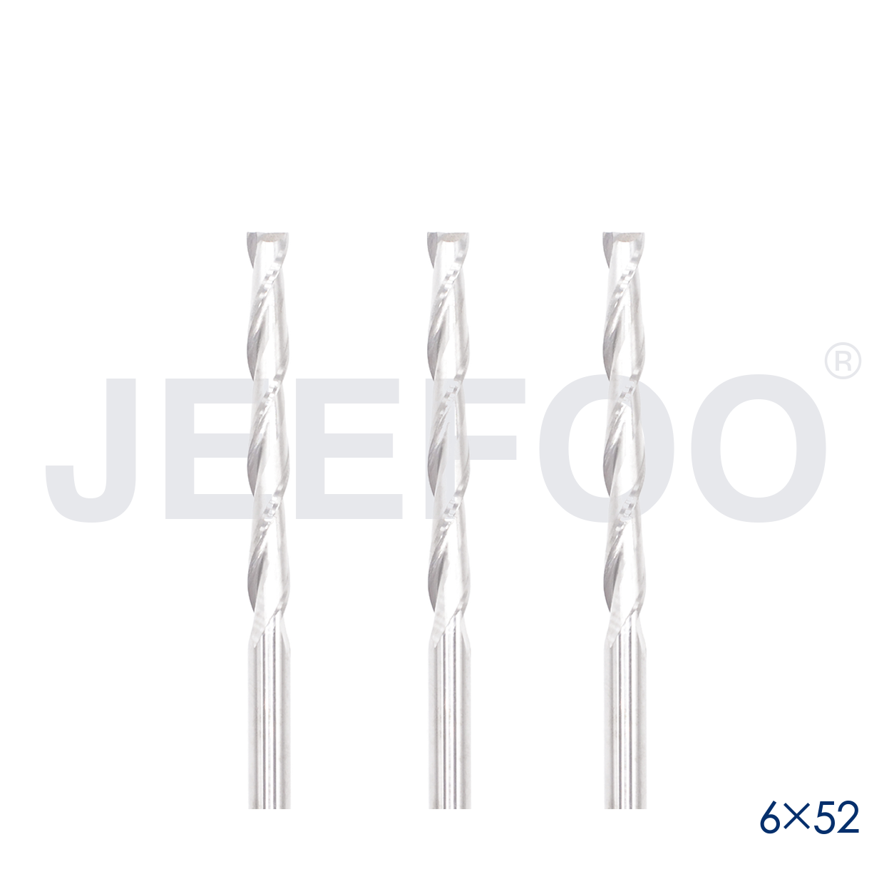 6x52Hx80L Two Spiral Flute Bits solid carbide end mill