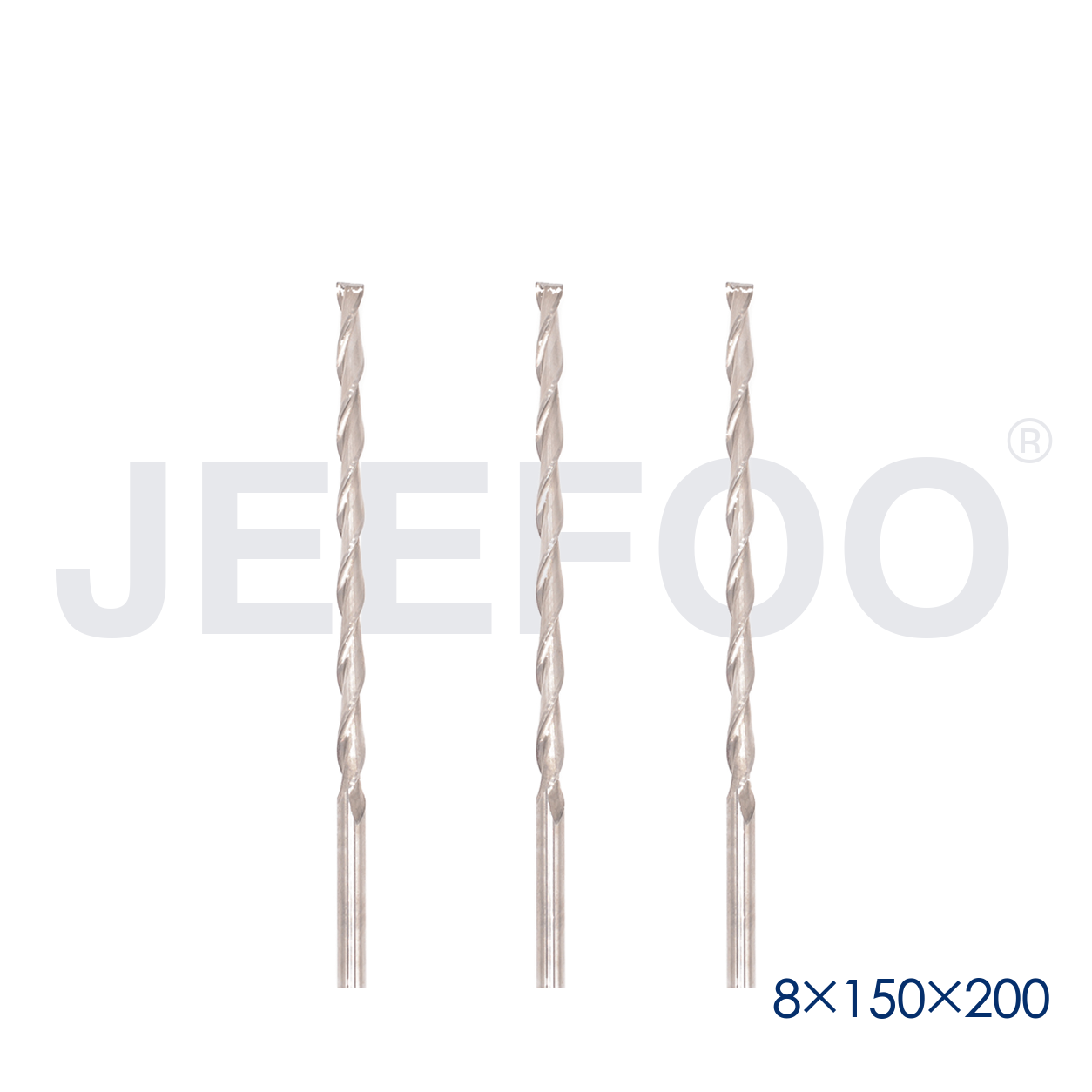 8x150Hx200L Two Spiral Flute Bits solid carbide end mill