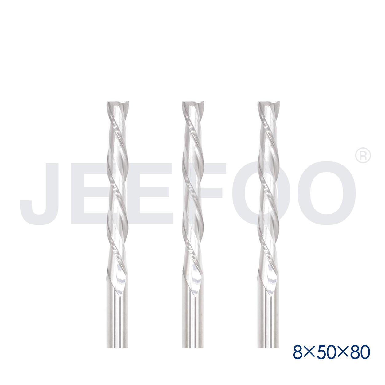 8x50Hx80L Two Spiral Flute Bits solid carbide end mill