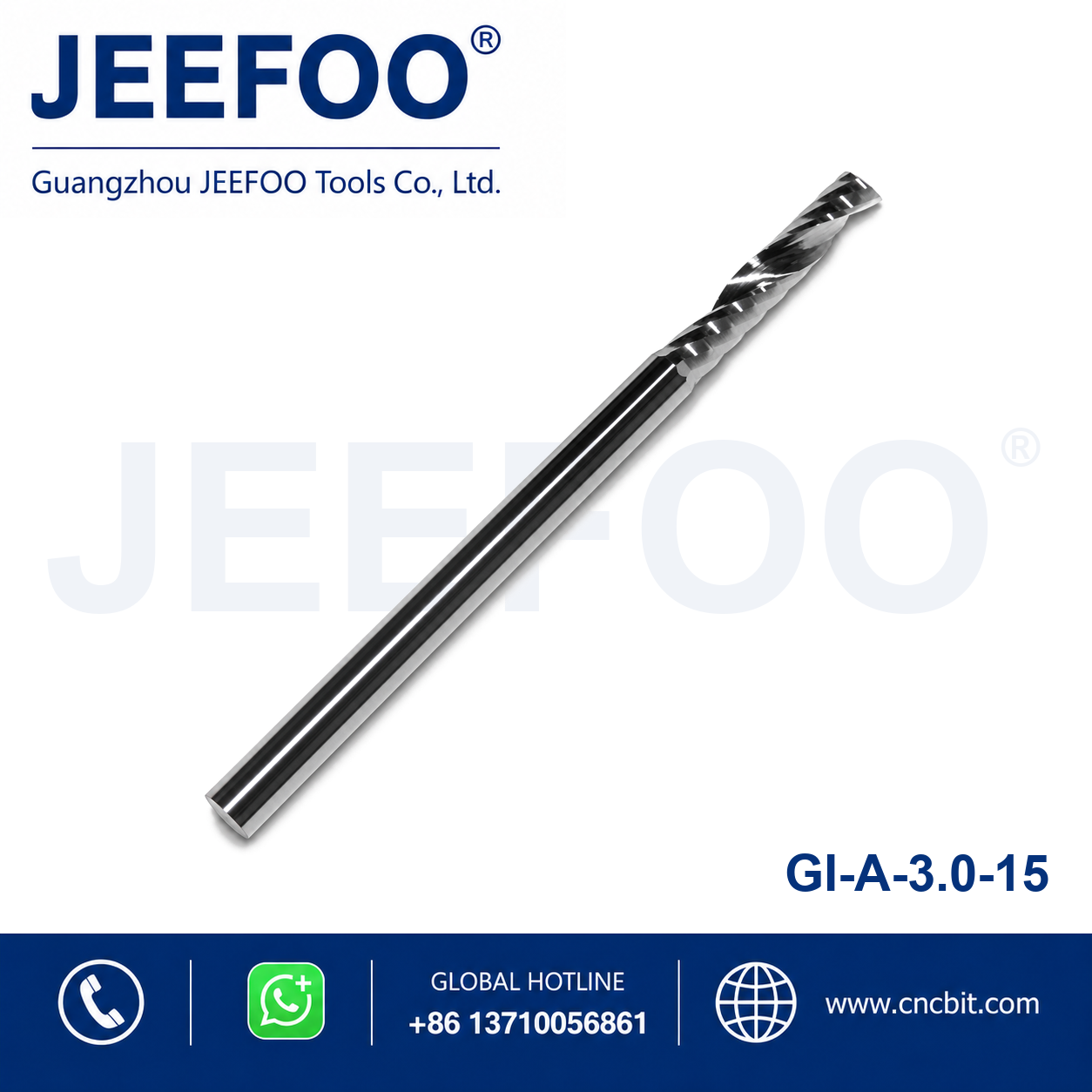3.0x15 One Flute Spiral Bits - Guangzhou Guangdong