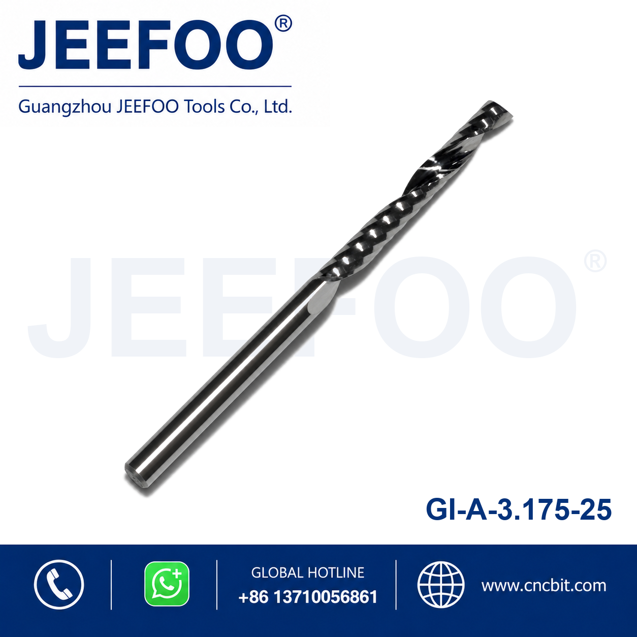 3.175x25 single flute router bit