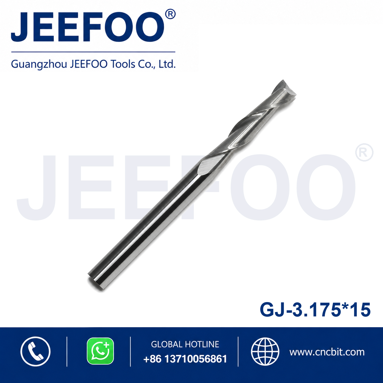 3.175x15 Two Spiral Flute Bits CNC router cutter