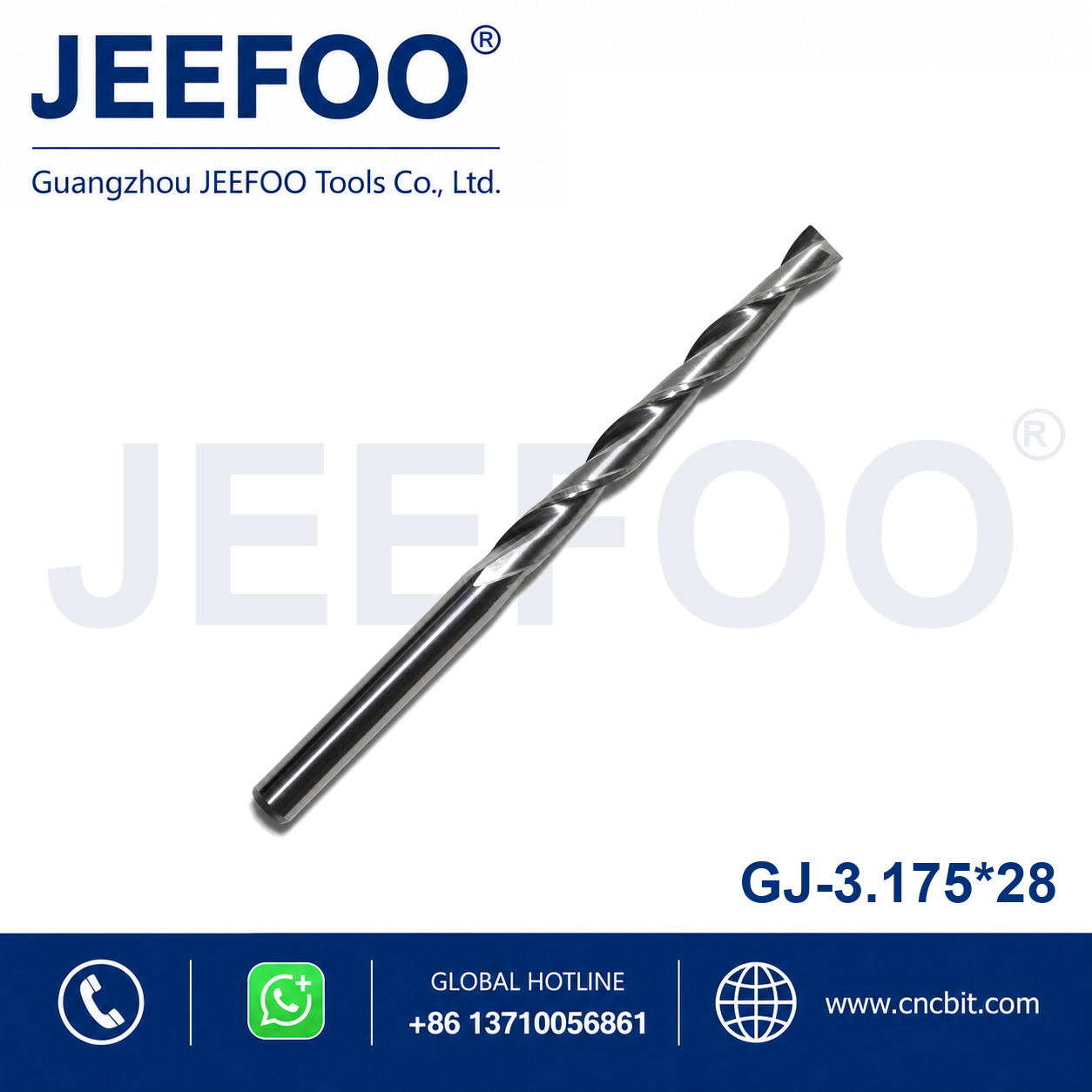 3.175x28 Two Spiral Flute Bits CNC router cutter