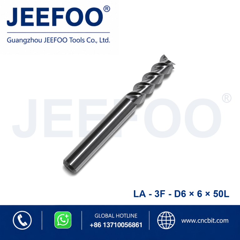 6x6x50L 3-Flute Aluminum Square End Mill for CNC Aluminum Machining