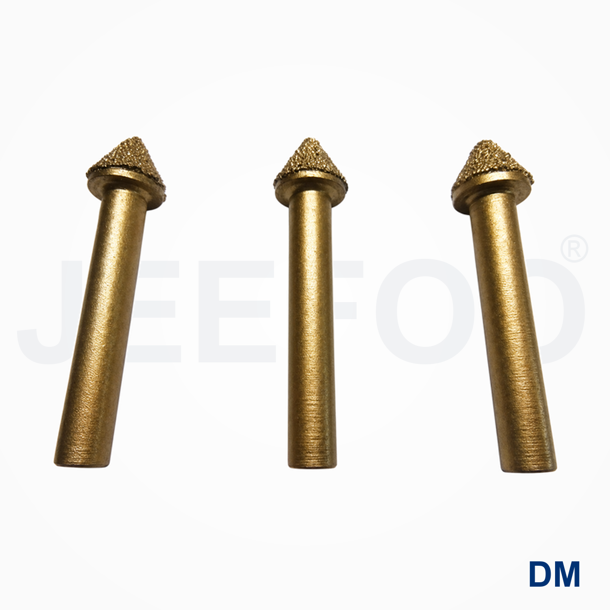 6mm Shank 60 Degree x10mm Brazed Diamond Conical Bit detail 1