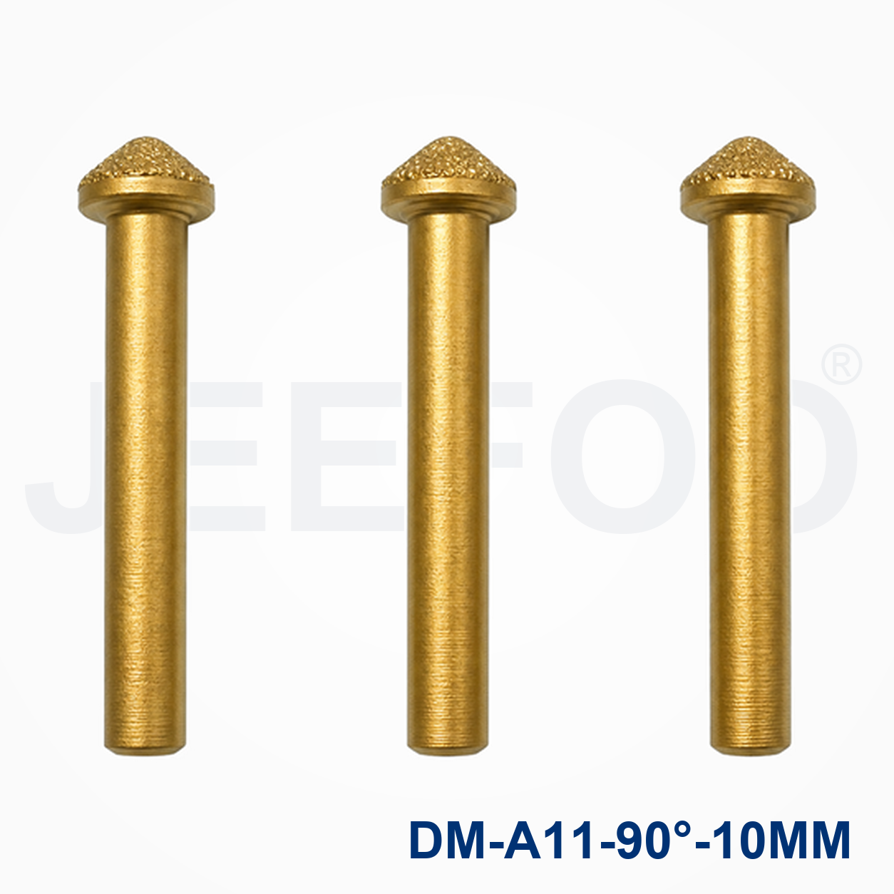 6mm Shank 90 Degree x10mm Brazed Diamond Conical Bit detail 2