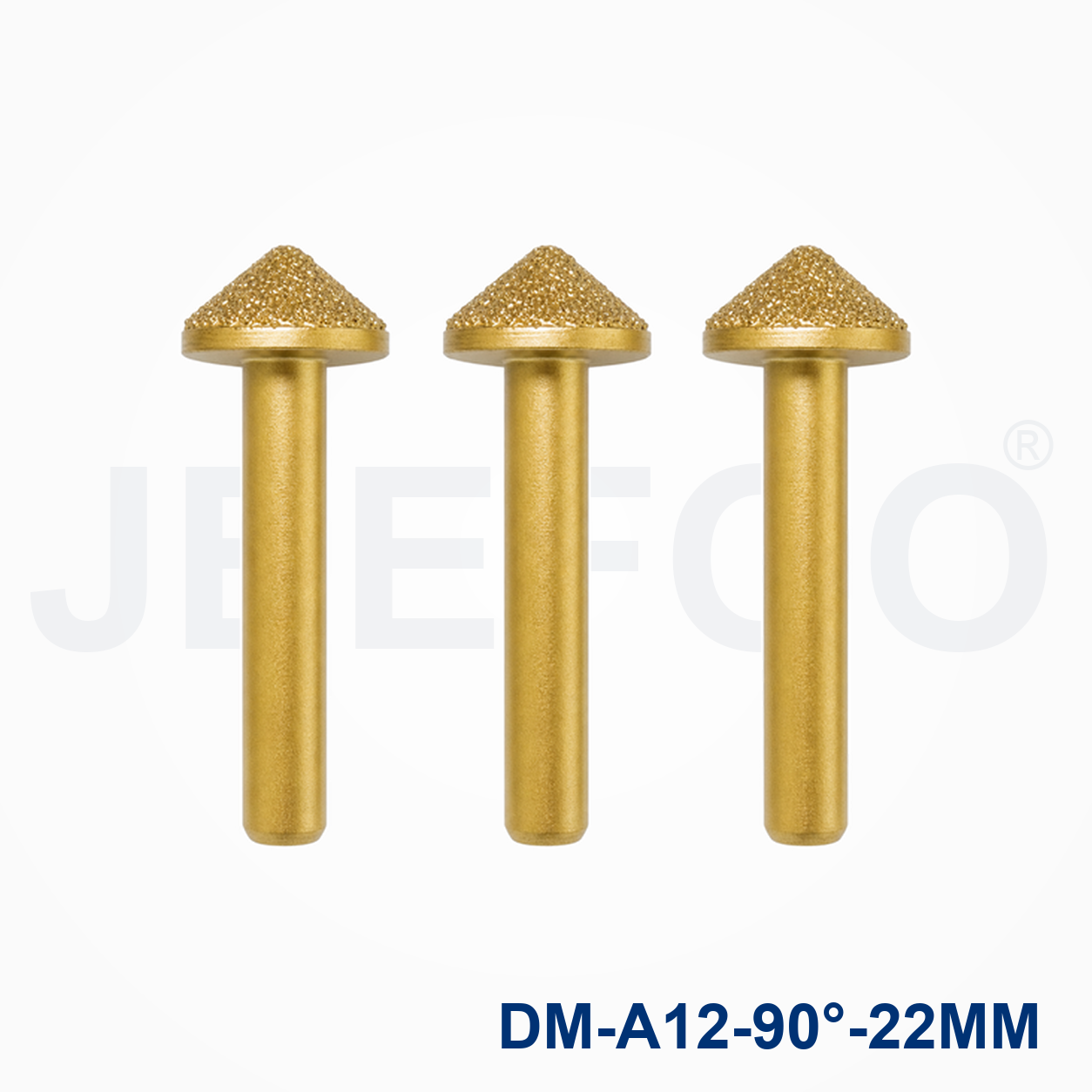 8mm Shank 90 Degree x22mm Brazed Diamond Conical Bit detail 2