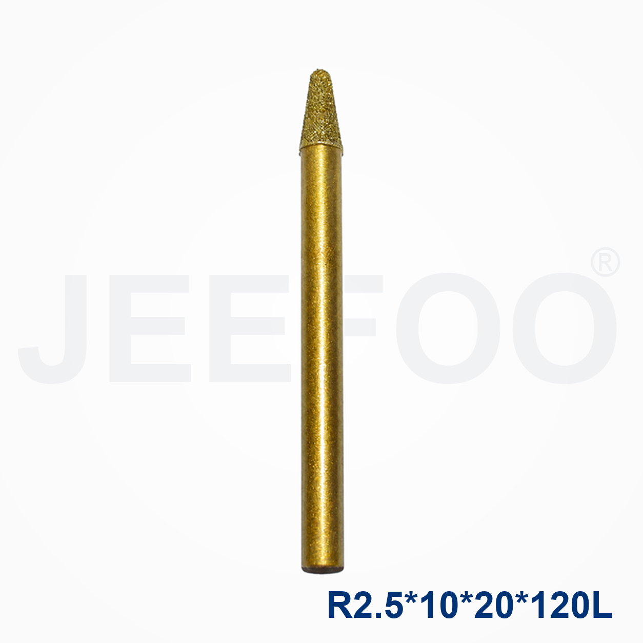 R2.5x10x20x120L Brazed Diamond Stone Bit detail 1