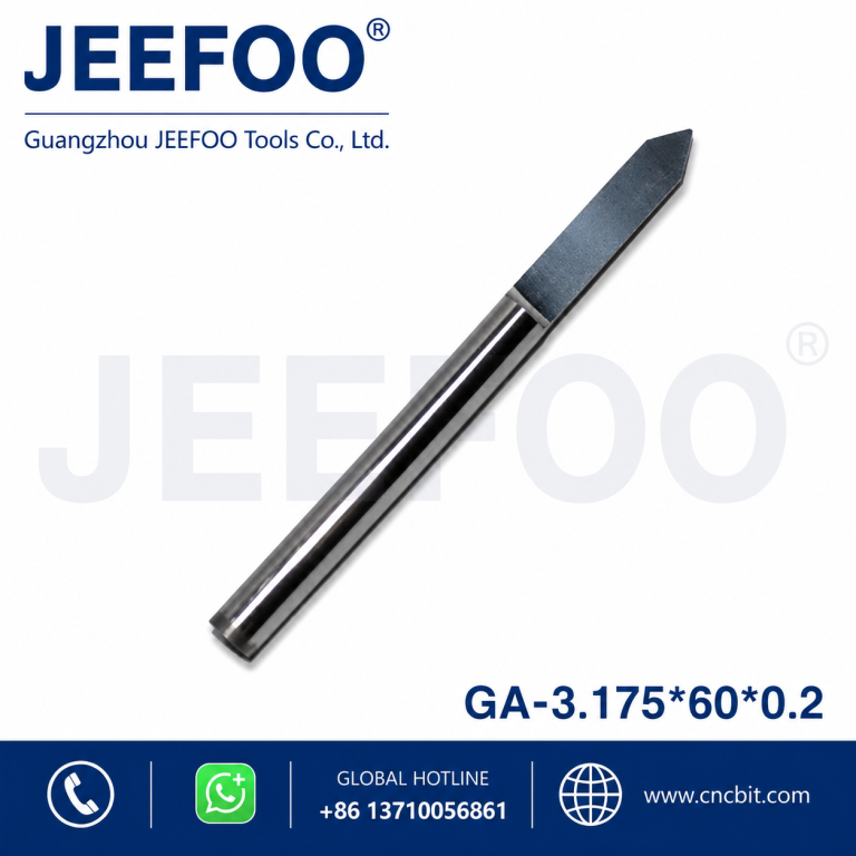 3.175*60degree*0.2 Flat Bottom Wood Engraving Router Bits, Sharp Solid Carbide Tool on 3D Woodworking Relief Machining product image