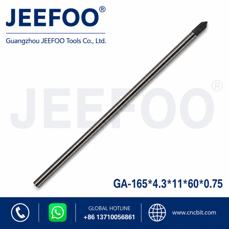 165 * 4.3 * 11 * 60 * 0.75 Sold carbide flat bottom engraving / PCB Carving Cutters / Long Cutting Blade – Best CNC Tool product image