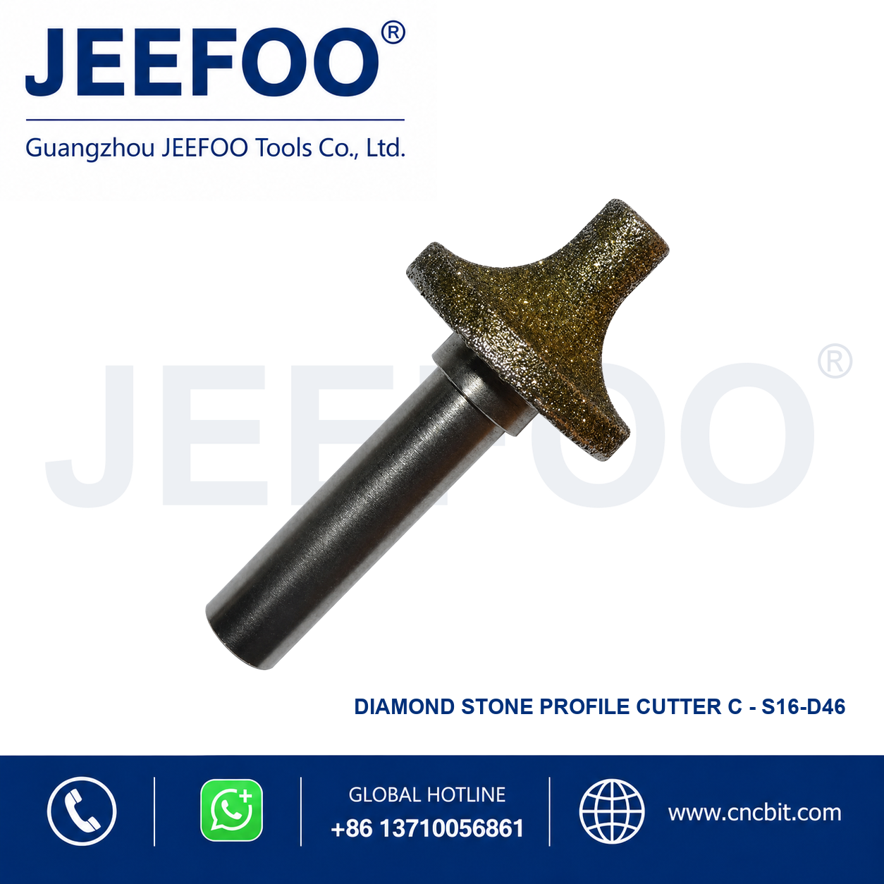 16mm D46 C-Type Diamond Stone Forming Bit