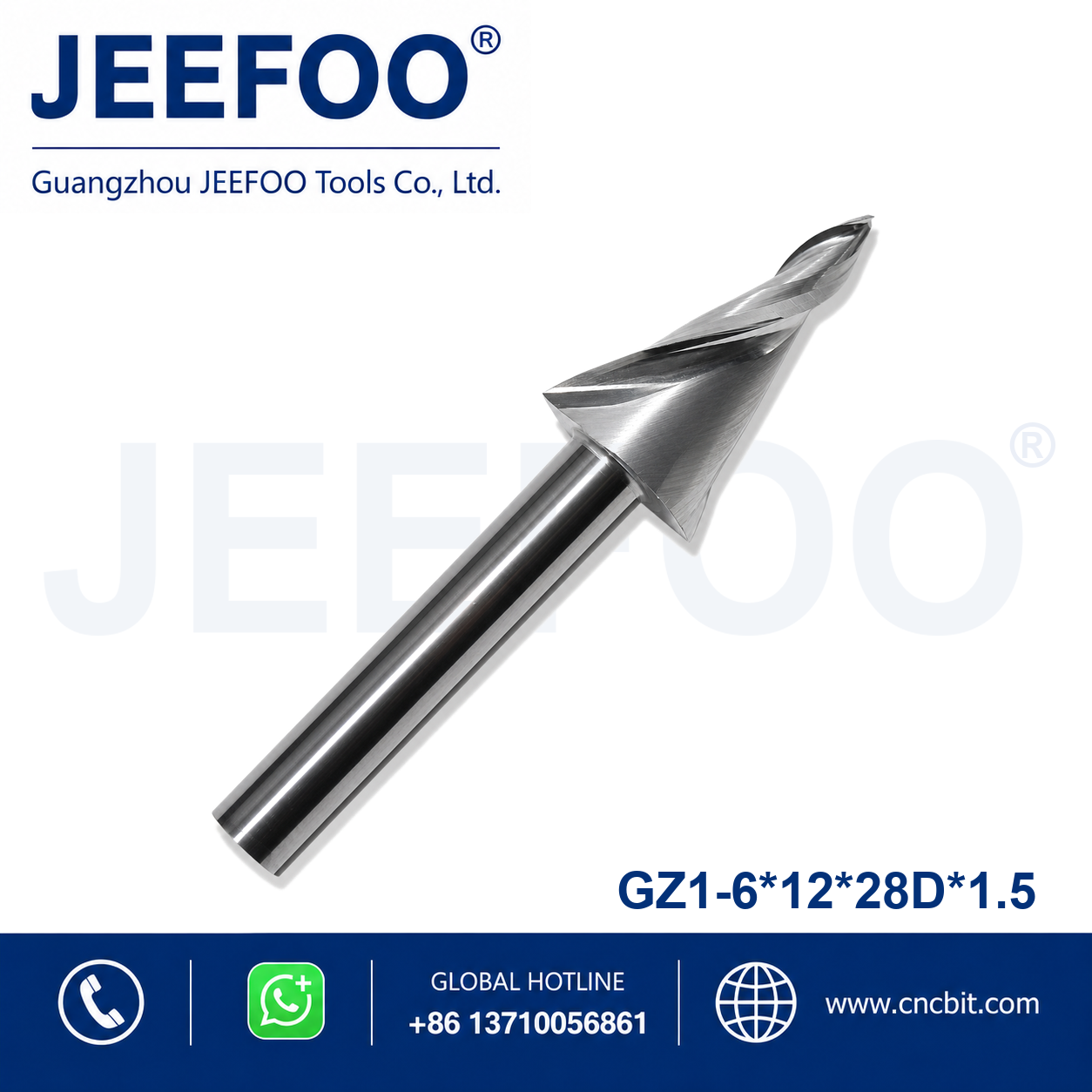 6x12x28Dx1.5 CNC Mini Word Acrylic Engraving End Mill for sign making