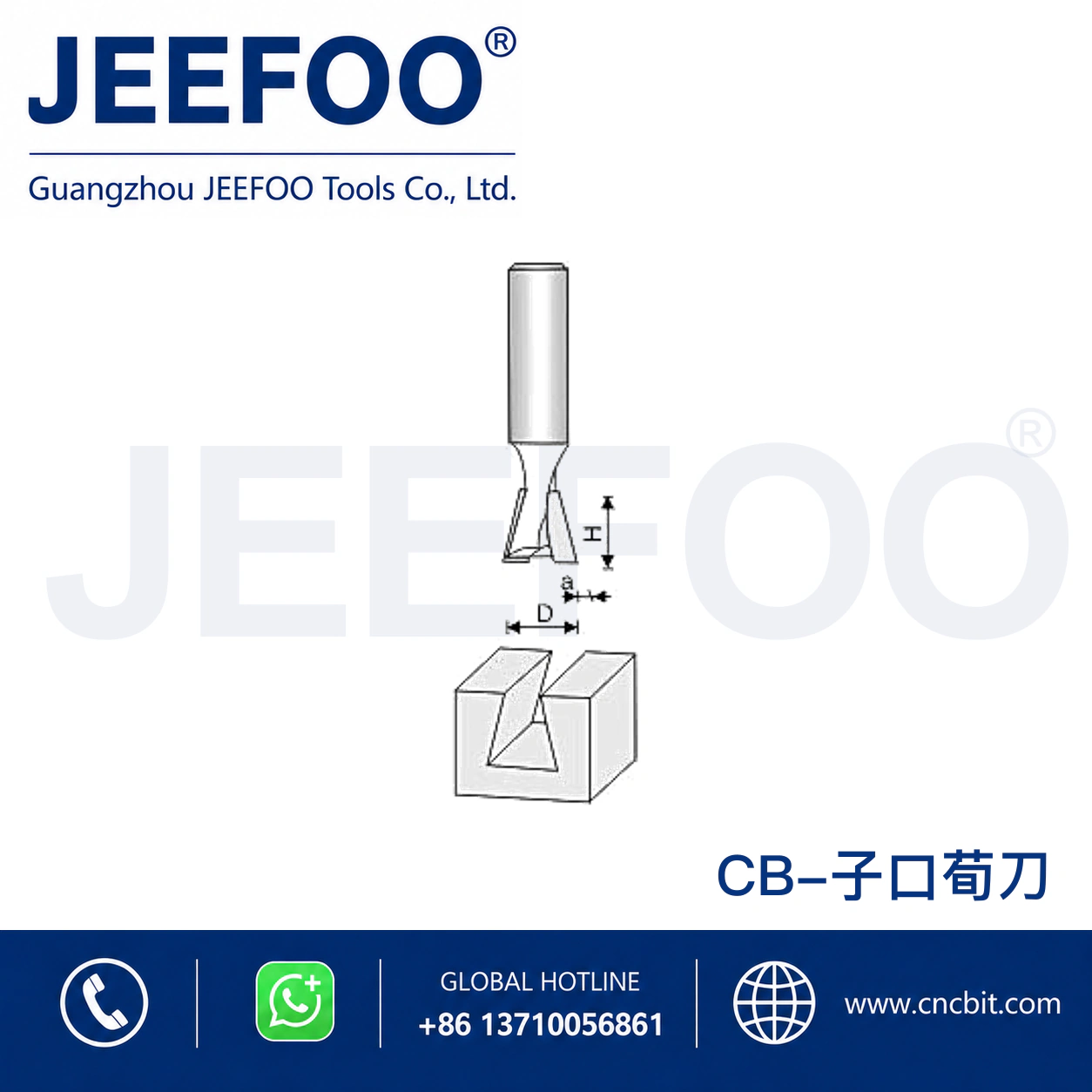 CB Non-Bearing Guided Trimming Cutter schematic product image