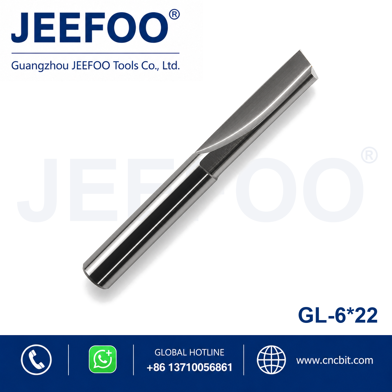 6x22 One Straight Flute Bits for CNC router