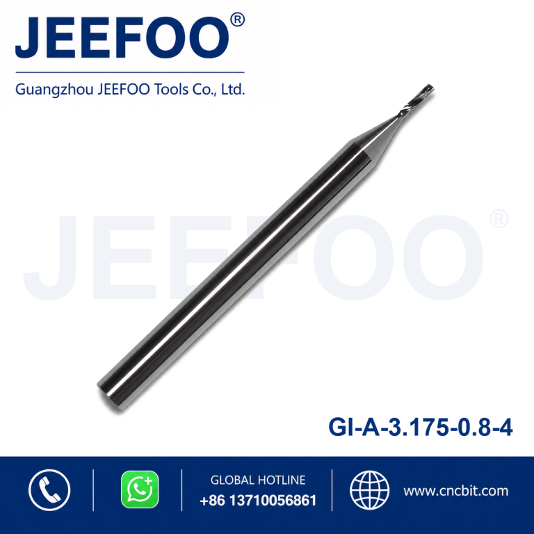 3.175x0.8x4 One Flute Spiral Carbide Engraving Bits with Climb Milling for Aluminum Alloy 55HRC High Steel Speed Coating product image