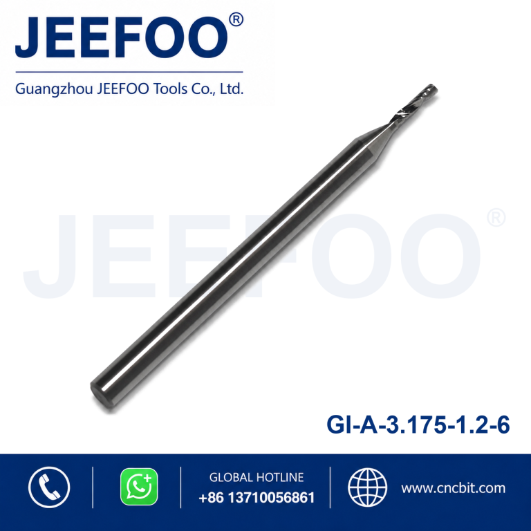 3.175x1.2x6 Single Flute Aluminium Spiral Bit 1 Flute Aluminum End Milling Machine Cnc Milling Cutter Flat Tip product image