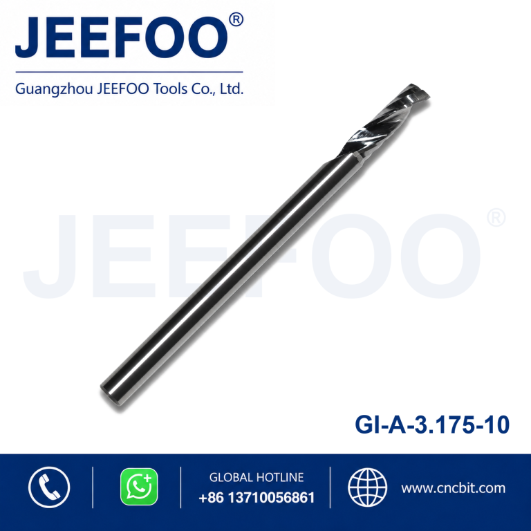 3.175x10 Tool Cutter Machine Single Flute Aluminium Spiral Bit Milling One Flute Router Bit End Mill CNC Milling Cutter product image