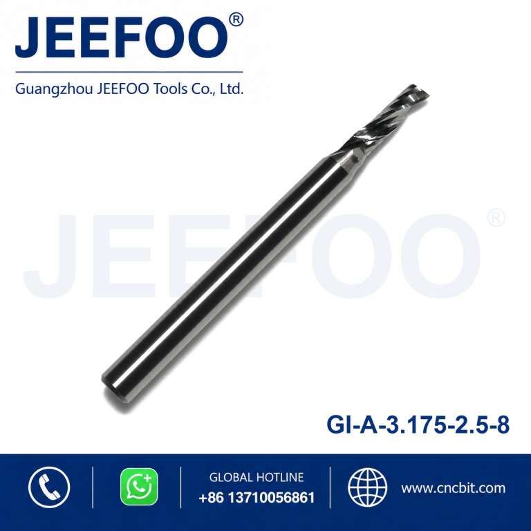 3.175x2.5x8 Acrylics PVC one Flute Spiral bits, Cnc Router Cutter Free Shipping product image