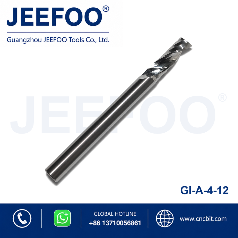 4x12 CNC Router Bits Spiral Head Right-Handed Single Flute Cutter Single Edge Cutter product image