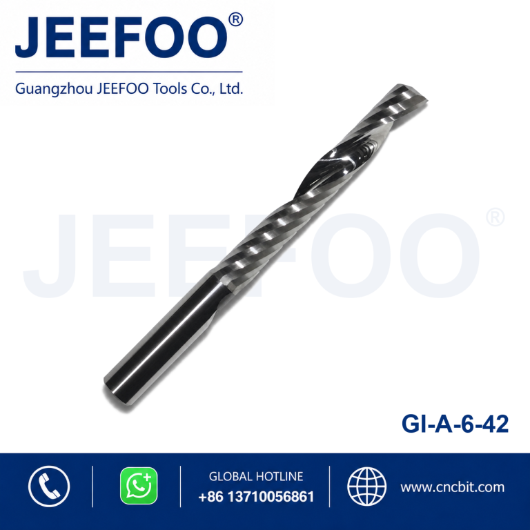 6x42 Single Flute Solid Carbide Spiral Milling Bit,Engraving Milling CNC Cutting Tool for Acrylic, Plastic & Timber product image