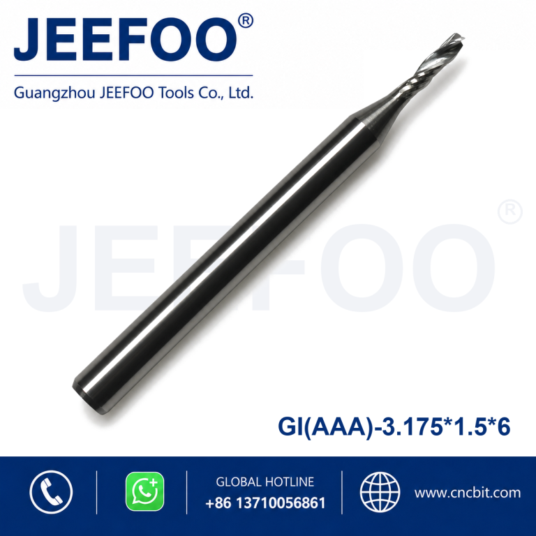 3.175x1.5x6 AAA Grade Single Spiral Flute Solid Carbide CNC Router Bit for Acrylic Cutting product image