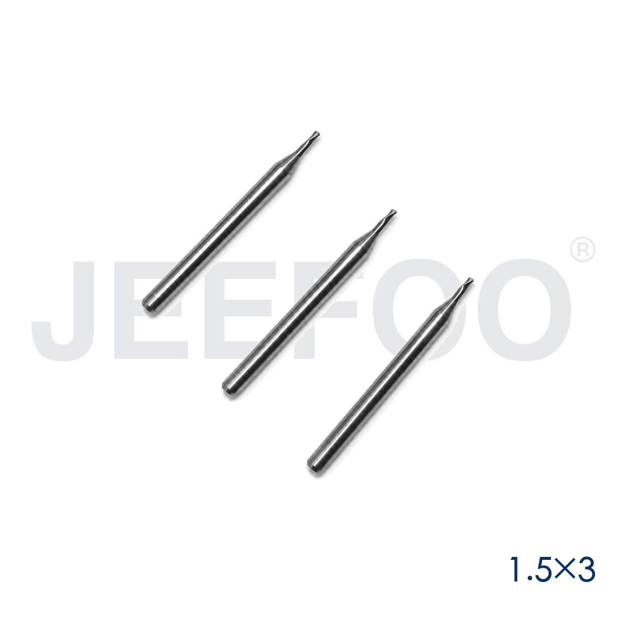 1.5x3 left-helical cutter down-cut edge detail