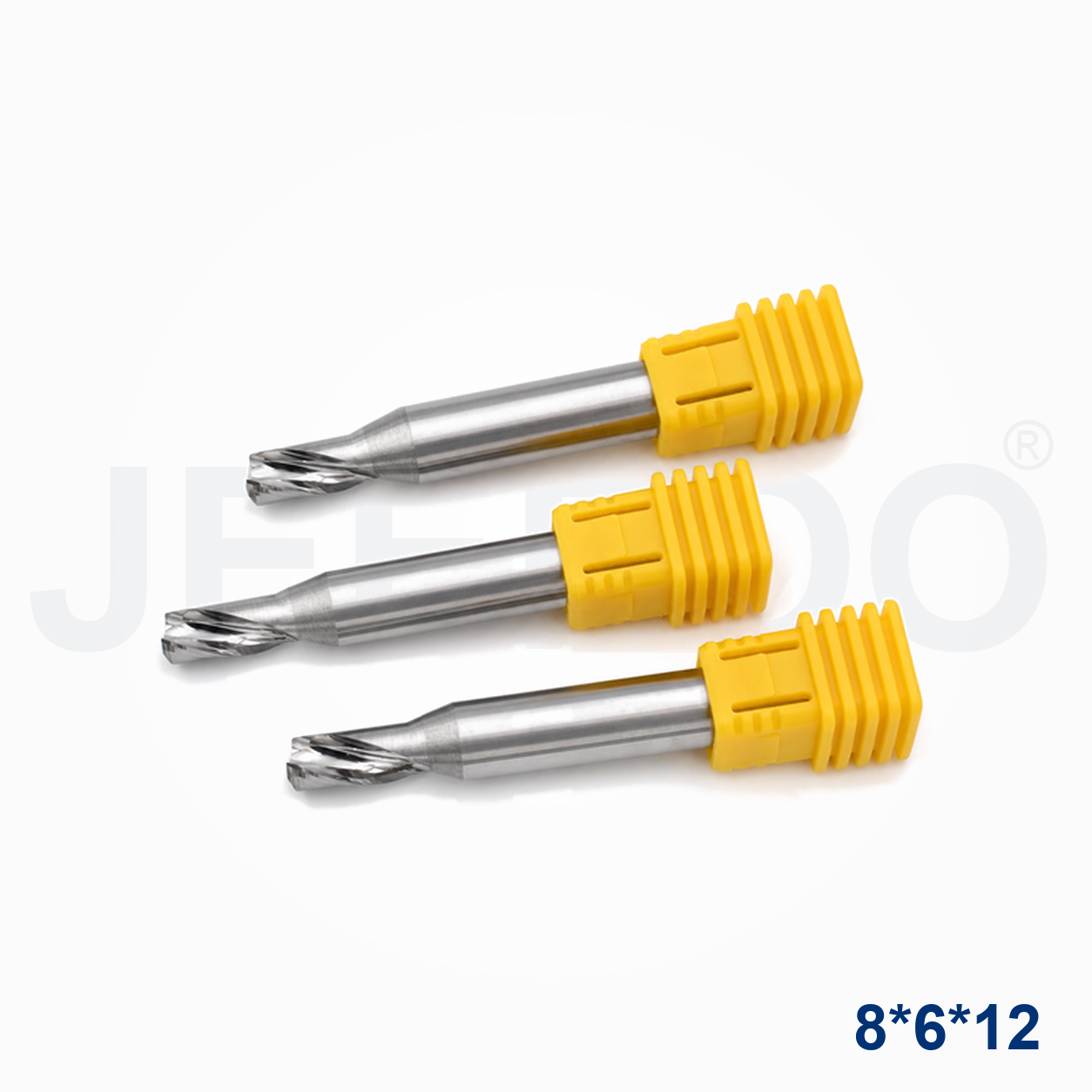 8x6x12 Single Flute Aluminum End Mill cutting detail