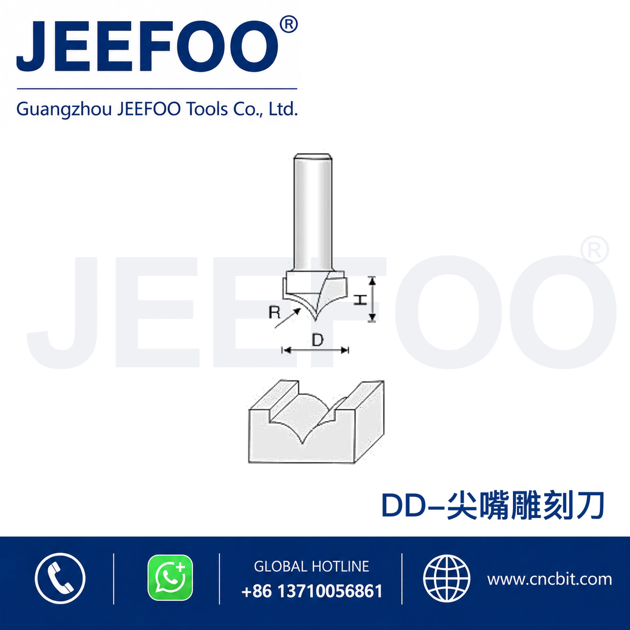 DD Straight Drill Profiling Cutter schematic product image