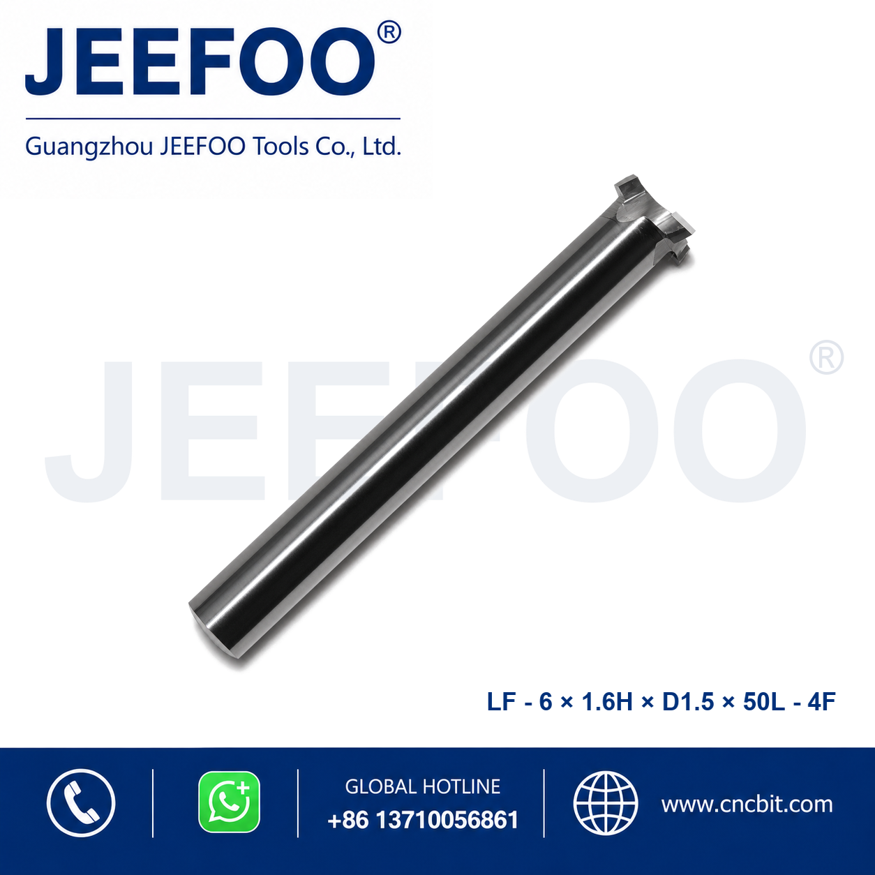 6x1.6Hx1.5dx50L T-slot cutter for aluminum
