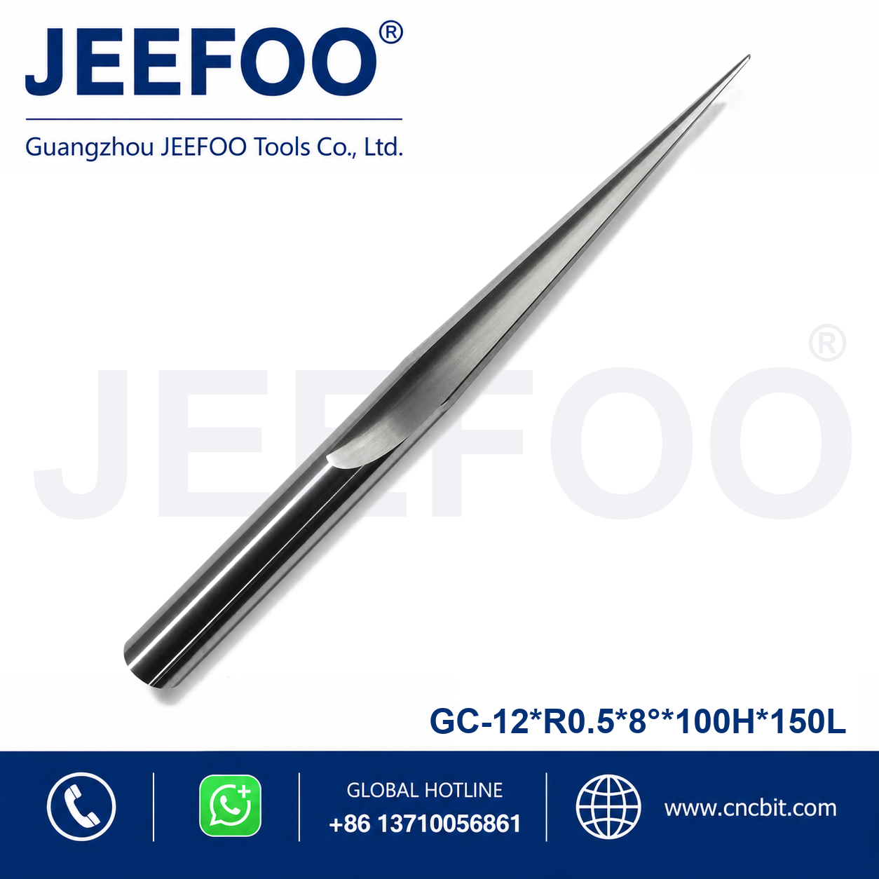 12x100HxR0.5x8x150L taper ball end mill product image