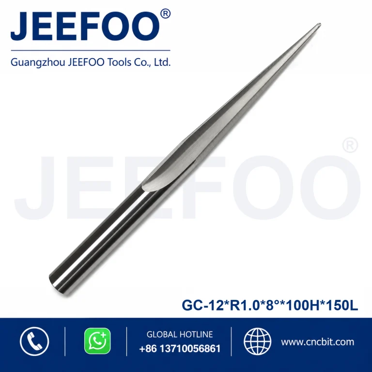 12x100HxR1.0x8x150L Taper Ball End Mill for Precision CNC Carving product image