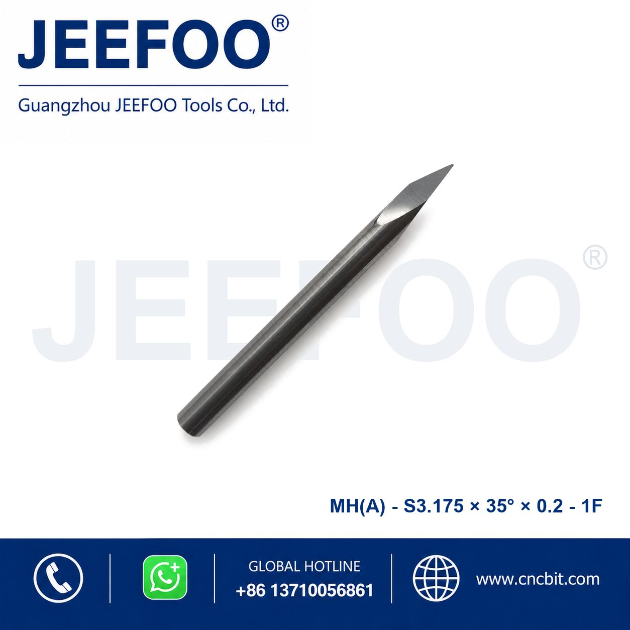 Ax3.175x35Dx0.2 Three Face Engraving Bit for metal machining