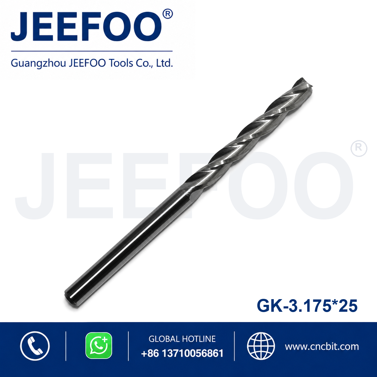 3.175x25 Three Flute End Mill CNC router bit