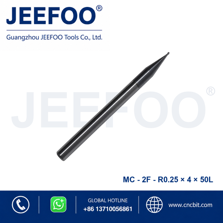 2FxR0.25x4x50L Solid Carbide Ball Nose End Mill for CNC Metal Machining
