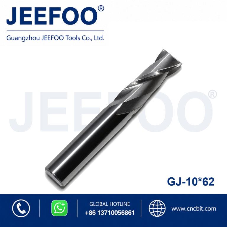 10x62 Two Spiral Flute Bits - CNC Milling Cutter 2 Flutes up and Down Cut Compression Router Bits Spiral Carbide End Mill for Metal product image