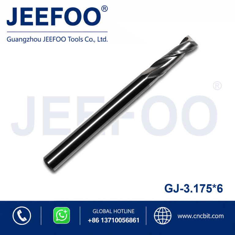 3.175x6 Two Spiral Flute Bits - Two Flutes End mill cutter , Two flute router bits ,CNC cutter for router machine product image