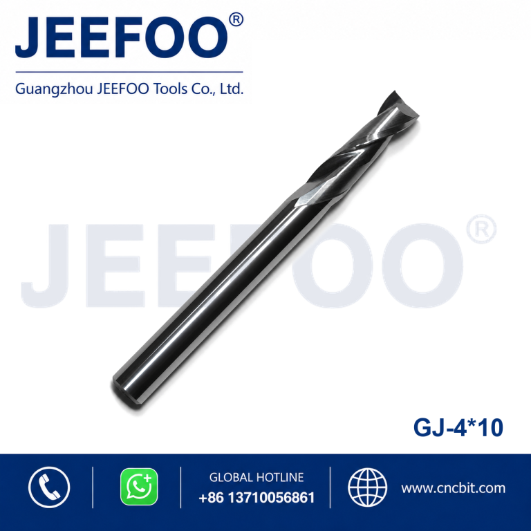 4x10 Two Spiral Flute Bits - Two Flutes Carbide Mill Spiral Cutter Wood CNC Router Bits Cutting Tools for CNC Machine Engraving product image