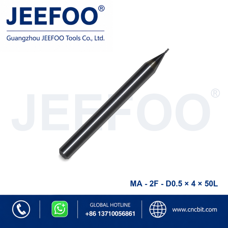 2Fx0.5x4x50L Solid Carbide Square End Mill for CNC Metal Machining