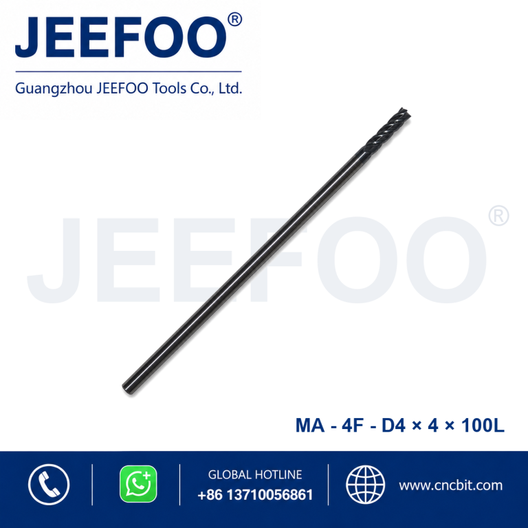 4Fx4.0x4x100L Solid Carbide Square End Mill for CNC Metal Machining